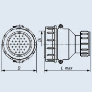 Разъем СШР32П10ЭШ4 (розетка кабельная)