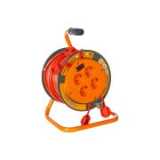 Удлинитель силовой на катушке 4 розетки ПВС 3х1,5 30 м GLANZEN EB-30-008