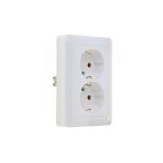 Розетка 2-м с заземлением, без шторок, белая 16А 250В IP20 Schneider Electric RS16-236-B