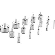 Набор алмазных коронок по стеклу и керамике 6-50 мм, 15pcs DHS01 DEKO 065-0541 (15 шт)