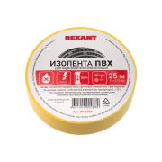 Изолента ПВХ 0,13х19ммх25м желтая REXANT 09-2202