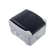 Розетка наружная с заземлением с крышкой IEK ФОРС ERS12-K03-16-54-DC