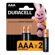 Батарейка щелочная ААА/LR03 Duracell Basic (2 шт/блистер)