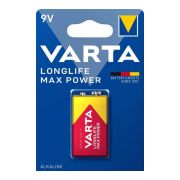 Батарейка алкалиновая Крона 6LR61 BL1 Alkaline 9V (1/10/50)  Varta LONGLIFE MAX POWER