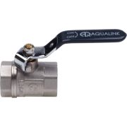 Кран шаровой ВВ 2 ручка никелированный AQUALINK 1148