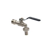 Кран водоразборный НР 1/2' со штуцером никелированный AQUALINK 1323