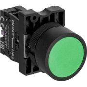 Кнопка NP2-EA35 без подсветки зеленая 1НО+1НЗ IP40  CHINT 573779