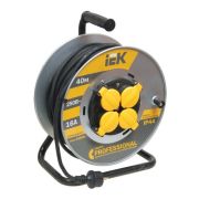 Удлинитель на метал. катушке 4х40м с заземл. 16А IP44 Professional УК40 КГ 3х2.5 термозащита IEK WKP17-16-04-40-44