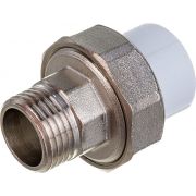 Муфта  комбинированная  PP-R белая, разъем 20х1/2 дюйма НР 10156015 VALFEX 127-0220