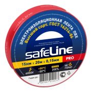 Изолента 0,15 х15мм х 20 м красная Safeline 9362