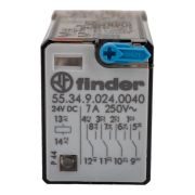 Реле с 4 перекидными контактами 24В DC 7А FINDER 553490240040