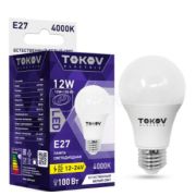 Лампа светодиодная низковольтная 12Вт А60 4000К Е27 12/24В TOKOV ELECTRIC TKE-A60-E27-12-4K-12/24