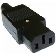 Розетка электрическая кабельная (10A; 250V; разборная; черная) LANMASTER LAN-IEC-320-C13