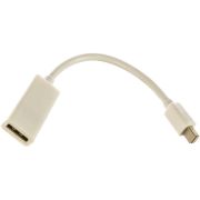 Переходник miniDisplayPort - DisplayPort, 20M/20F, длина 16 см, белый, Cablexpert A-mDPM-DPF-001-W