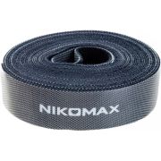 Стяжка-липучка нарезаемая 15мм х 5 м черная NIKOMAX NMC-CTV05M-25-RL-BK