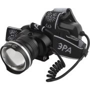 Фонарь аккумуляторный налобный GA-806 CREE 5Вт регулир. фокус литиевый аккум. 2.5А.ч алюм. USB пластик. (кор.) Эра Б0039626