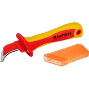 Нож электрика изогнутый с пяткой VDE KN-7 KRAFTOOL 45400