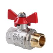 Кран шаровой ВВ 1/2' ручка бабочка BASE VALTEC AAV217004