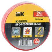 Изолента ПВХ 0,18х19ммх20м красная IEK UIZ-20-10-K04
