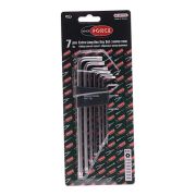 Набор ключей TORX экстрадлинных Т10Н-Т40Н с отверстием ROCKFORCE RF-5071TXL (7 шт)