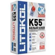 Клей для плитки/керамогранита/мозаики/камня, белый (класс С2) Litokol LitoPlus K55 ТЕ (25 кг)