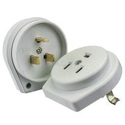 Разъем РШ-ВШ 32А 250В 2P+PE(ОУ) пластиковый белый Simple