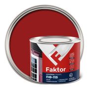 Эмаль универсальная ПФ-115 ЯРОСЛАВСКИЕ КРАСКИ FAKTOR красная, банка 1,9 кг 214722