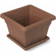 Горшок с поддоном 24x24 см Квадро терракотовый Martika  С163Т (5.1 л)