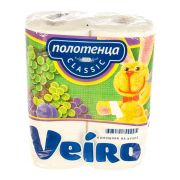 Полотенца бумажные 2-х слойные белые 5п22 VEIRO 123212 (2 рулона/уп)