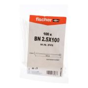 Стяжка кабельная прозрачная BN 2.5 мм X100 мм Fischer  87478 (100 шт. /уп)