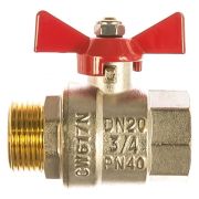 Кран шаровой 3/4' ВН ручка бабочка BASE VALTEC VT.218.N.05