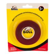 Лента двусторонняя акриловая, прозрачная Bull (10 мм х 5 м) BAT1005