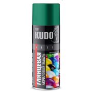 Краска акриловая зелёная глянцевая RAL 6029 KUDO аэрозоль 520мл.