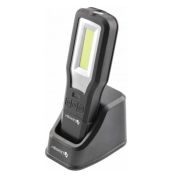 Фонарь светодиодный с базой 550 люмен, магнит,HOEGERT TECHNIK USB HT1E408