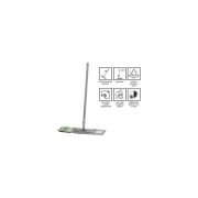 Швабра для пола с насадкой из микрофибры PERFECTO LINEA Solid серая 43-492024