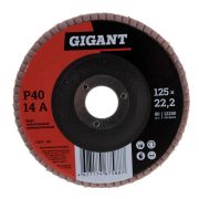 Круг лепестковый торцевой КЛТ1 (125х22.2 мм; Р40) Gigant GRF-40