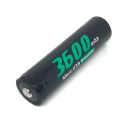 Аккумулятор с защитой 18650 Li-Ion 3600 mAh с разъемом для USB