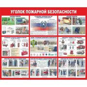 Стенд «Умей действовать при пожаре» (размер: 1200x1000 мм) без рамки