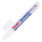 Маркер-краска лаковый (4 мм) белый, нитро-основа, алюминиевый корпус BRAUBERG paint marker 151444