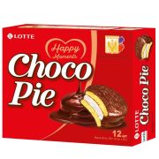 Печенье LOTTE «Choco Pie» прослоенное, глазированное, в картонной упаковке, 336 г (12 штук х 28 г)