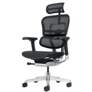 Кресло для руководителя Comfort Seating Elite 2 черное (сетка, алюминий) EHE2-AB-HAM-5D-L