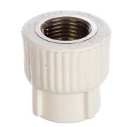 Муфта комбинированная 20x1/2' ВР полипропиленовая PPR белый PRO AQUA PA22008P