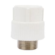 Муфта комбинированная 25x3/4' НР полипропиленовая PPR белый PRO AQUA PA23014P