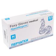 Перчатки нитриловые голубые, 3.5 г, размер M, 50 пар Foxy ви1796409