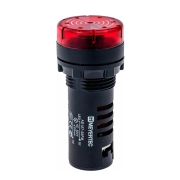 Зуммер с подсветкой, 80дБ, красный, 24V AC/DC, IP40, пластик MT22-SM24
