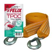 Трос буксировочный (г/п 12 тн; L=5000 мм; 2 крюка) FELIX 411040103