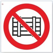 Наклейка-информационный знак Запрещается загромождать проходы и (или) складировать (200х200 мм)
