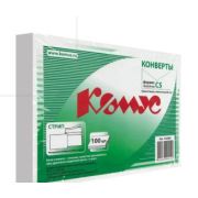 Конверт белый С5 стрип 162х229 80г 100 шт/уп КОМУС 163084