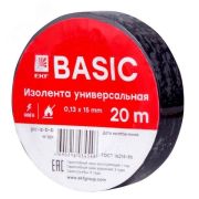 Изолента ПВХ 0.13х15мм 20м черная Simple plc-iz-b-b EKF