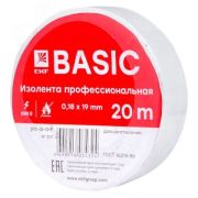 Изолента ПВХ 0.18х19мм 20м белая Simple plc-iz-a-w EKF